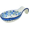 Polish Pottery Spoon Rest 7" Light Blue Lace
