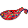 Polish Pottery Spoon Rest 7&quot; Savvy Scarlet UNIKAT