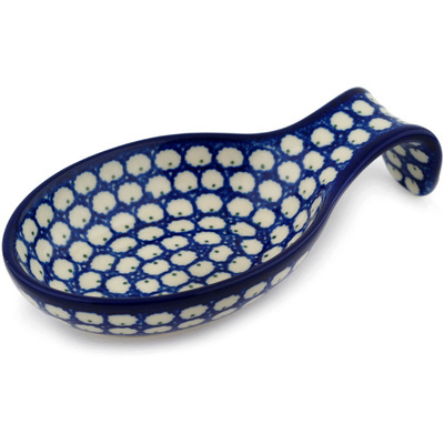 Polish Pottery Spoon Rest 7&quot; Stepping Stones