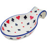 Polish Pottery Spoon Rest 7&quot; Suit Of Cards