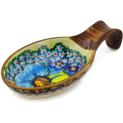 Polish Pottery Spoon Rest 7&quot; Sweet Emotions UNIKAT