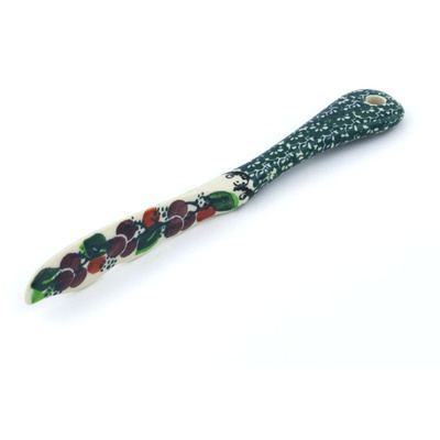 Polish Pottery Spreading Knife 7&quot; Berry Garland