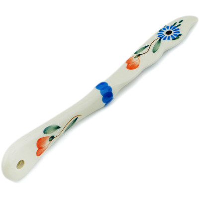 Polish Pottery Spreading Knife 7&quot; Cherry Blossoms