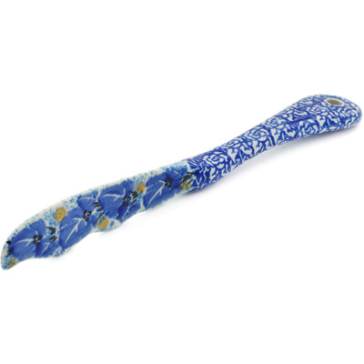 Polish Pottery Spreading Knife 7&quot; Deep Winter UNIKAT