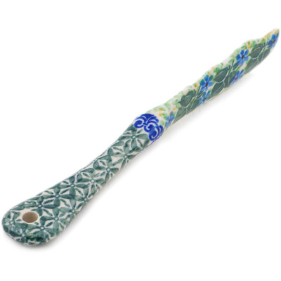 Polish Pottery Spreading Knife 7" Leaf Wreath
