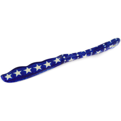 Polish Pottery Spreading Knife 7&quot; Midnight Stars