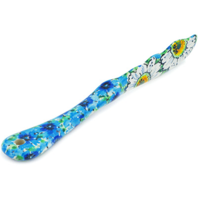 Polish Pottery Spreading Knife 7&quot; Pansies And Daisies UNIKAT