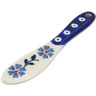 Polish Pottery Spreading Knife 7&quot; Peacock Forget-me-not