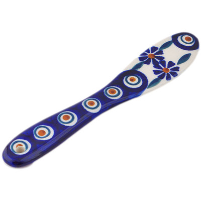 Polish Pottery Spreading Knife 7" Peacock