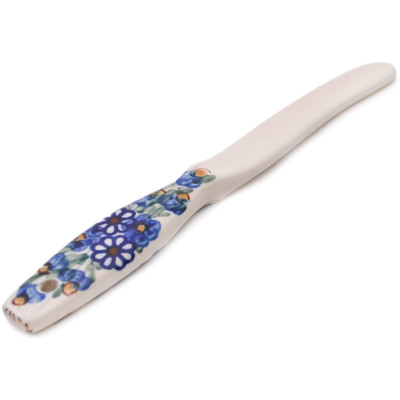 Polish Pottery Spreading Knife 8&quot; Blue Meadow