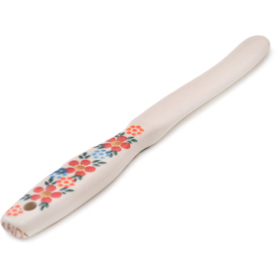 Polish Pottery Spreading Knife 8&quot; Floral Frenzy