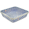 Polish Pottery Square Baker 10&quot; Heart Of Hearts