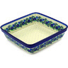 Polish Pottery Square Baker 10" Polish Wreath