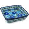 Polish Pottery Square Baker 10&quot; Powder Puff UNIKAT