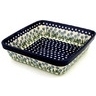 Polish Pottery Square Baker 10" Springing Calendulas