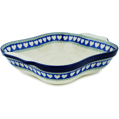 Polish Pottery Square Baker with Handles 11&quot; Light Hearted