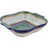 Polish Pottery Square Baker with Handles 11&quot; Tranquility UNIKAT