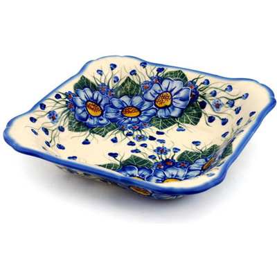 Polish Pottery Square Bowl 10&quot;