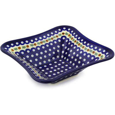 Polish Pottery Square Bowl 10" Mosquito