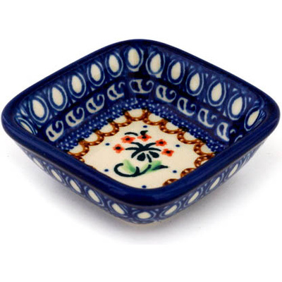 Polish Pottery Square Bowl 3"