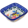 Polish Pottery Square Bowl 3&quot; In The Garden UNIKAT