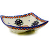 Polish Pottery Square Bowl 5&quot; Summer Flowers