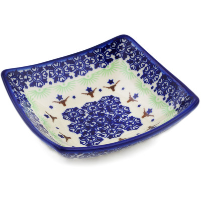 Polish Pottery Square Bowl 5" Texas State