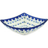 Polish Pottery Square Bowl 8&quot; Boo Boo Kitty Paws