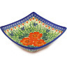 Polish Pottery Square Bowl 8&quot; Happiness UNIKAT