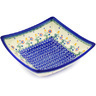 Polish Pottery Square Bowl 8&quot; Spring Flowers