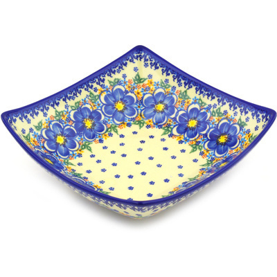 Polish Pottery Square Bowl 8" UNIKAT