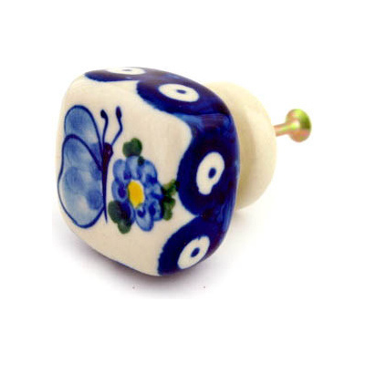 Polish Pottery Square drawer knob 1-3/8 inch