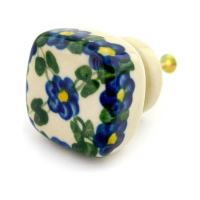 Polish Pottery Square drawer knob 1-3/8 inch