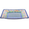 Polish Pottery Square Plate 10&quot; Colors Of The Wind UNIKAT