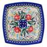 Polish Pottery Square Plate 7&quot; Fresh Happiness UNIKAT