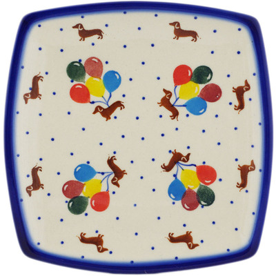 Polish Pottery Square Plate 7"