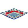 Polish Pottery Square Plate 7&quot; Lucky Ladybugs UNIKAT