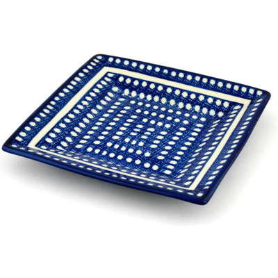 Polish Pottery Square Plate 8&quot; Mesmerize