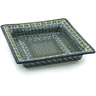 Polish Pottery Square Platter 12&quot; Stain Glass UNIKAT
