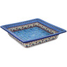 Polish Pottery Square Platter 12&quot; Texas Feast UNIKAT