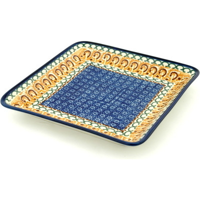 Polish Pottery Square Platter 8&quot; Buena Vista