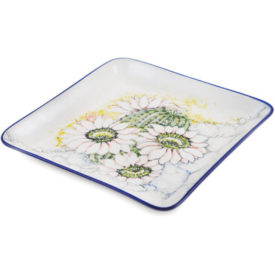 Polish Pottery Square Platter 8&quot; Grace UNIKAT