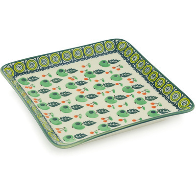 Polish Pottery Square Platter 8&quot;
