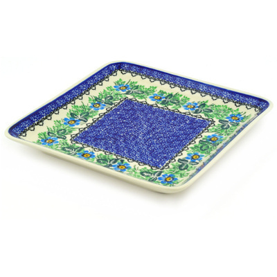 Polish Pottery Square Platter 8&quot;