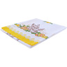 Textile Square Tablecloth 34 inches Easter Bunny Yellow
