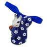 Polish Pottery Squirrel Figurine 3" Simple Daisy