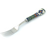 Polish Pottery Stainless Steel Fork 8&quot; Gingham Flowers
