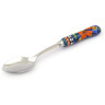 Polish Pottery Stainless Steel Spoon 6&quot; Poppies UNIKAT