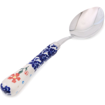 Polish Pottery Stainless Steel Spoon 8&quot; Country Garden