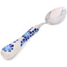 Polish Pottery Stainless Steel Spoon 8&quot; Tropical Blues